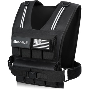BAGAIL Adjustable Weighted Vest for Women Men, 10-20LBS Weight Vest for Running, Training, Workout